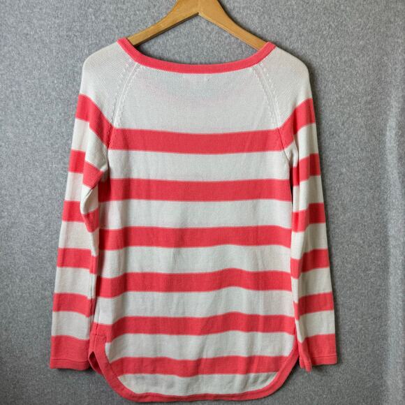 Lilly Pulitzer Sweater Womens Sz Large Striped Preppy Cotton Casual Minimalist - Picture 3 of 10